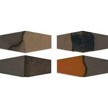 ABK Interno 9 I9R03052 Losanga Raku Mix Decoração 8,5x19,5 cm, Itália, efeito pedra  - foto 1 - foto 1