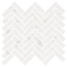 ABK Sensi Classic 1SR09752 Chevron Statuario White Sable Mosaico 30x30 cm, Itália, efeito mosaico - foto 1 - foto 1