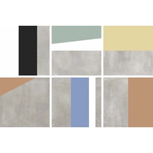 ABK Play Edge Mix Multicolor porcelain tile 20x20 cm, Italy, concrete  - photo 1 - photo 1
