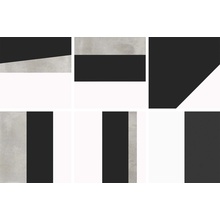 ABK Play Edge Mix Grey porcelain tile 20x20 cm, Italy, concrete  - photo 1 - photo 1