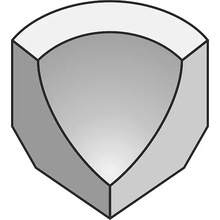Aleluia Chroma С000534689 Chroma Concave Quarter-Round Corner Graphite Угол 3x3 см, Португалия - фото 1 - фото 1