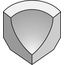 Aleluia Chroma С000534698 Chroma Concave Quarter-Round Corner Sage Green Angle 3x3 cm, Portugal - photo 1 Aleluia Chroma С000534698 Chroma Concave Quarter-Round Corner Sage Green Angle 3x3 cm, Portugal - photo 1