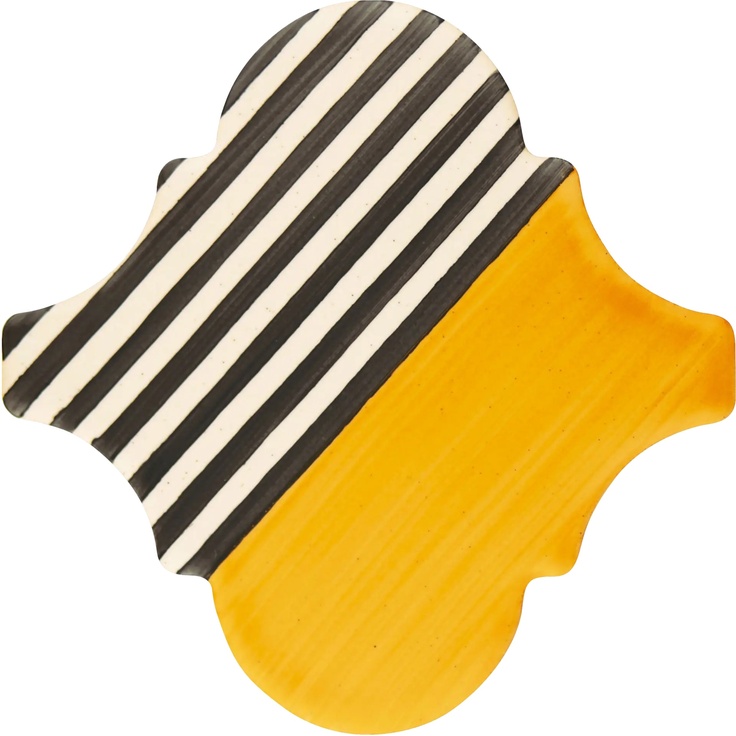 Aleluia Color Art С000530378 PF008 Color Art Yellow Stripes Arabesque Decor 15x15 cm, Portugal - photo 1