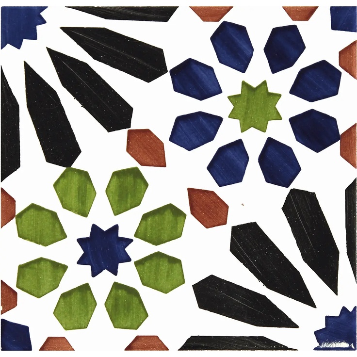 Aleluia Moorish С000445604 PM028 Moorish Casablanca 14x14x0.9 wall tile 14x14 cm, Portugal - photo 1 Aleluia Moorish С000445604 PM028 Moorish Casablanca 14x14x0.9 wall tile 14x14 cm, Portugal - photo 1