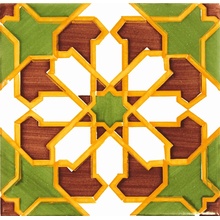 Aleluia Moorish С000445606 PM030 Moorish Meknes 14x14x0.9 azulejo de pared 14x14 cm, Portugal - foto 1 - foto 1