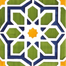 Aleluia Moorish С000445607 PM031 Moorish Rabat 14x14x0.9 azulejo de pared 14x14 cm, Portugal - foto 1 - foto 1
