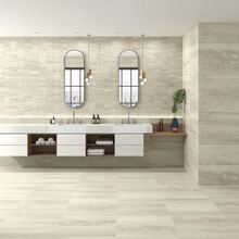 Aleluia Pure Travertine 29,5x59,2, geglazuurd keramisch graniet, Portugal, travertijn - interieurfoto 1 - foto 1