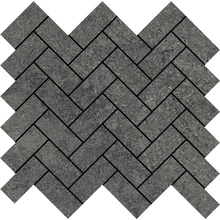 Aleluia Urban Stone С000493018 DC5010_MOSAIC HERRING ANTHRACITE URBAN STONE WALL Мозаика 24,5x27,5 см, Португалия, известняк - фото 1 - фото 1
