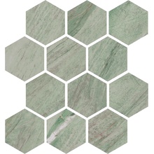 Alfalux Elegance С000630839 8201235_ELEG.GRE.SMOO.ESAGON Mozaïek 27,4x31,7 cm, Italië, andere soorten marmer - foto 1 - foto 1
