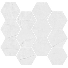 Aparici Cracked С000573263 CRACKED WHITE NAT MOS HEX 30X28 Mosaico 28x30 cm, Espanha, concreto - foto 1 - foto 1