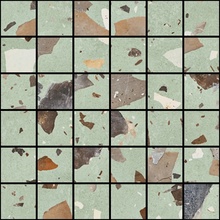 Aparici Pebble С000609938 PEBBLE GREEN NAT MOS 5X5 29,75X29,75 Mozaika 29,75x29,75 cm, Španělsko, terrazzo - fotografie 1 - foto 1