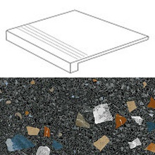 Arcana Ceramica Stracciatella 8EB9 R Grafito Paso 33x80 cm, España, efecto piedra  - foto 1 - foto 1