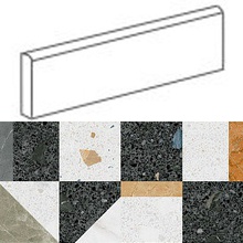 Arcana Ceramica Stracciatella 8HA4 Stellato R Multicolor zócalo 9,4x80 cm, España, efecto piedra  - foto 1 - foto 1