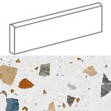 Arcana Ceramica Stracciatella 8HA3 R Nacar zócalo 9,4x80 cm, España, efecto piedra  - foto 1 - foto 1