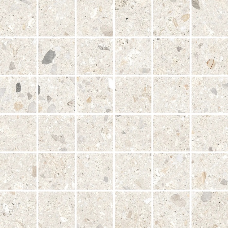 Ascot Architecta A2ARC M Mos 5*5Lapis Bianco 30*30 Mozaika 30x30 cm, Itálie, terrazzo - fotografie 1 Ascot Architecta A2ARC M Mos 5*5Lapis Bianco 30*30 Mozaika 30x30 cm, Itálie, terrazzo - fotografie 1