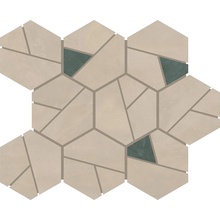 Atlas Concorde Boost Pro A0QO Cream Mosaico Hex Blue Mozaïek 25x28,5 cm - foto 1 - foto 1