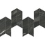 Atlas Concorde Marvel Diva AYD5 Black Tempest Mosaico Chevron Velvet Mozaika 17,5x46,3 cm, Itálie - fotografie 1