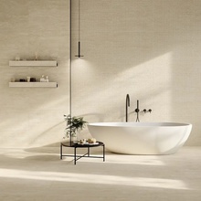 Atlas Concorde Marvel T 60x60, glaseret porcelænsflise, Italien, travertin - interiørfoto 1 - foto 1