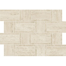 Atlas Concorde Marvel Travertine AF9O Marvel Pearl Mosaico Basketweave Mozaïek 35x47 cm - foto 1 - foto 1