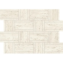 Atlas Concorde Marvel Travertine AF9M Marvel White Mosaico Basketweave Mozaïek 35x47 cm - foto 1 - foto 1