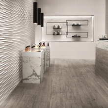 Atlas Concorde Italy 3D Wall 40x80 см, ceramic, Italy, monochrome - interior photo 1 - photo 2