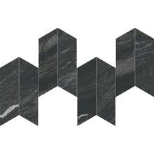 Atlas Concorde Italy Marvel Diva AYD5 Black Tempest Mosaico Chevron Velvet Ret Decoração 17,5x46,3 cm, Itália, efeito mosaico - foto 1 - foto 1