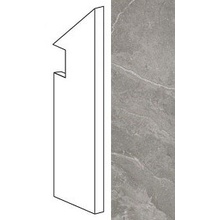 Atlas Concorde Italy Marvel Pro ADX6 Grey Fleury Battiscopa Sag. DX. baseboard 7,2x30 cm, Italy, stone  - photo 1 - photo 1