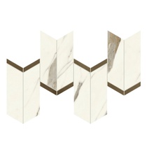 Atlas Concorde Italy Marvel X AF8X Calacatta Sublime Chevron Lappato Mosaico 19,2x46,3 cm, Italia, effetto mosaico - foto 1 - foto 1