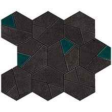 Atlas Concorde Italy Boost AN7A Tarmac Mosaico Hex Jade porcelain tile 25x28,5 cm, Italy, mosaic - photo 1 - photo 1