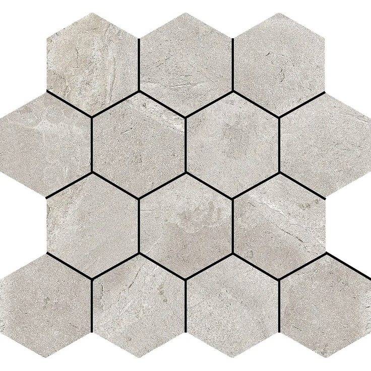 Baldocer Slate С000581508 Slate Hexa White 29*27 Mosaico 27x29 cm, Espanha, ardósia (andesito) - foto 1 Baldocer Slate С000581508 Slate Hexa White 29*27 Mosaico 27x29 cm, Espanha, ardósia (andesito) - foto 1