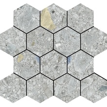 Baldocer Stracciatella С000581455 Stracciatella Hexa Cenere 29*27 Mosaico 27x29 cm, Espanha, terrazzo - foto 1 - foto 1