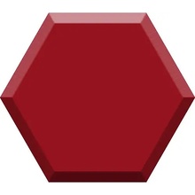 Bardelli Hexa С000570886 HEXA 9 D_Rosso väggplatta 15x17 cm, Italien, monokrom - foto 1 - foto 1
