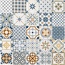 Bayker Maiolica С000455286 Sole (Blue,Yellow,White) porcelain tile 20,1x20,1 cm, Italy - photo 1