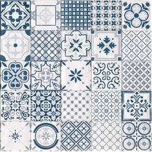 Bayker Maiolica С000455285 Mare (Blue/White) gres porcelánový 20,1x20,1 cm, Itálie - fotografie 1 - foto 1