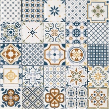 Bayker Maiolica С000455286 Sole (Blue,Yellow,White) gres porcelánový 20,1x20,1 cm, Itálie - fotografie 1 - foto 1