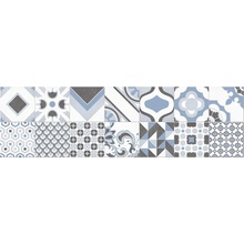 Bayker Quilt С000326573 14943_Quilt_deco_blue_20*20 posliinilaatta 20x20 cm, Italia, betonin alla - kuva 1 - kuva 1