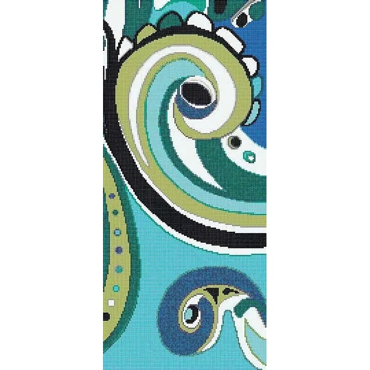 Bisazza Bisazza Wears Emilio Pucci С000289569 Pizzo Blu E_129,1*290,5 Mosaic 129,1x290,5 cm, Italy, fabric-backed - photo 1 Bisazza Bisazza Wears Emilio Pucci С000289569 Pizzo Blu E_129,1*290,5 Mosaic 129,1x290,5 cm, Italy, fabric-backed - photo 1