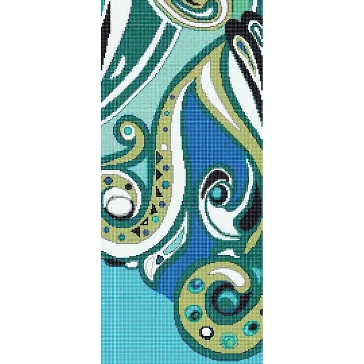 Bisazza Bisazza Wears Emilio Pucci С000289568 Pizzo Blu D_129,1*290,5 Mosaic 129,1x290,5 cm, Italy, fabric-backed - photo 1 Bisazza Bisazza Wears Emilio Pucci С000289568 Pizzo Blu D_129,1*290,5 Mosaic 129,1x290,5 cm, Italy, fabric-backed - photo 1