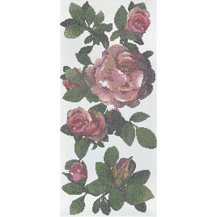 Bisazza Decori 10 0000018036 Springrose Bianco B Mosaic 129,1x290,5 cm, Italy - photo 1 Bisazza Decori 10 0000018036 Springrose Bianco B Mosaic 129,1x290,5 cm, Italy - photo 1