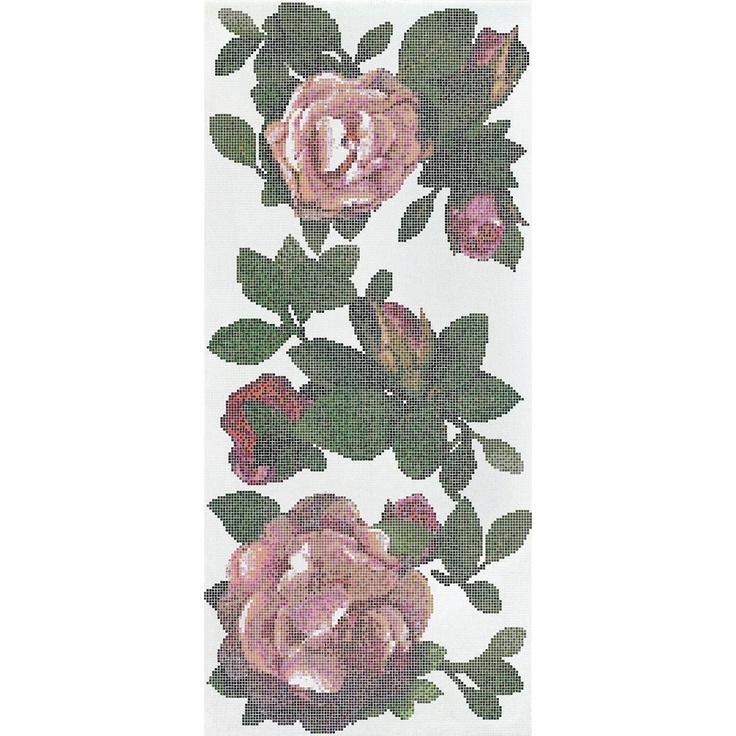 Bisazza Decori 10 0000018035 Springrose Bianco A Mosaic 129,1x290,5 cm, Italy - photo 1 Bisazza Decori 10 0000018035 Springrose Bianco A Mosaic 129,1x290,5 cm, Italy - photo 1