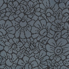 Bisazza Decori 10 С000415562 Graphic FlowersBlack Mozaik 129,1x129,1 cm, Italien - foto 1 - foto 1