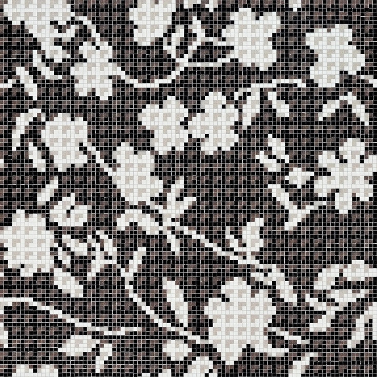 Bisazza Decori 10 С000415559 Flower CornerBlack Mosaik 96,8x96,8 cm, Italien - Foto 1 Bisazza Decori 10 С000415559 Flower CornerBlack Mosaik 96,8x96,8 cm, Italien - Foto 1