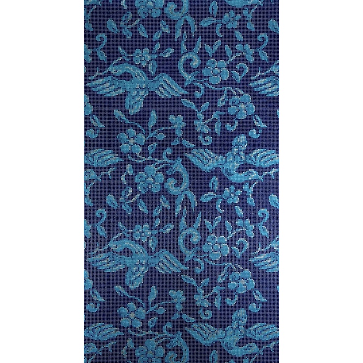 Bisazza Decori 10 С000052096 China Birds Blue Mosaic 129,1x290,5 cm, Italy - photo 1 Bisazza Decori 10 С000052096 China Birds Blue Mosaic 129,1x290,5 cm, Italy - photo 1