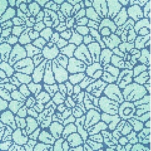 Bisazza Decori 10 С000415563 Graphic FlowersBlue Mozaik 129,1x129,1 cm, Italien - foto 1 - foto 1