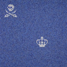 Bisazza Decori 10 С000415640 Skulls & Crowns Blue Mozaik 96,8x96,8 cm, Italien - foto 1 - foto 1