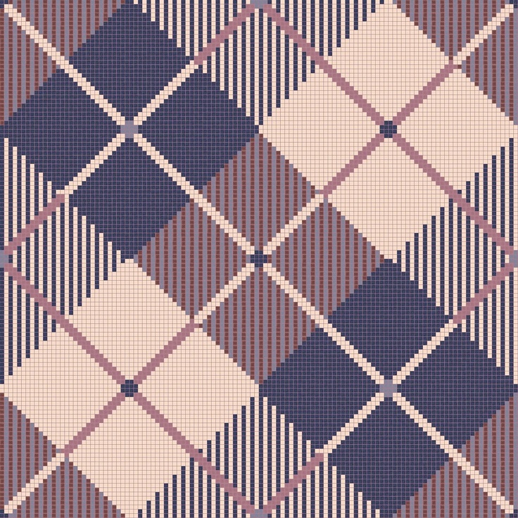 Bisazza Decori 10 С000415652 William Purple Mozaika 129,1x129,1 cm, Itálie, pod látku - fotografie 1 Bisazza Decori 10 С000415652 William Purple Mozaika 129,1x129,1 cm, Itálie, pod látku - fotografie 1