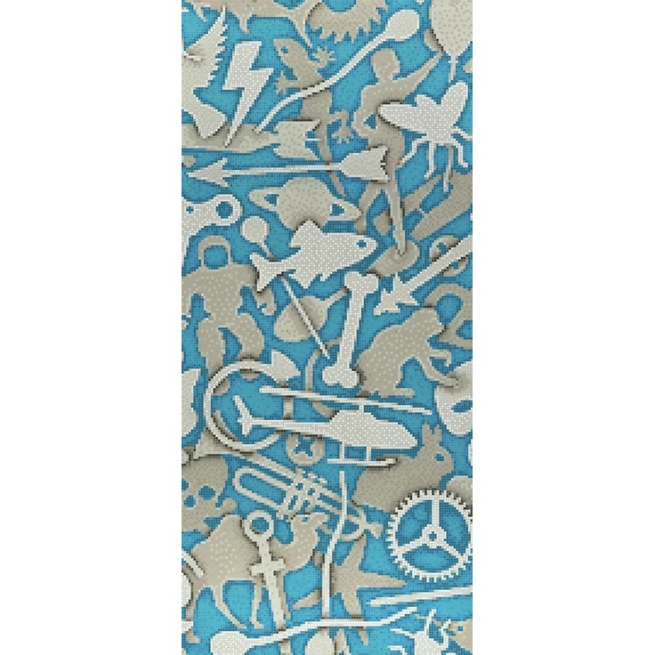 Bisazza Decori 10 С000415639 Silhouette Turquoise B Mozaik 129,1x290,5 cm, Italien - foto 1 Bisazza Decori 10 С000415639 Silhouette Turquoise B Mozaik 129,1x290,5 cm, Italien - foto 1