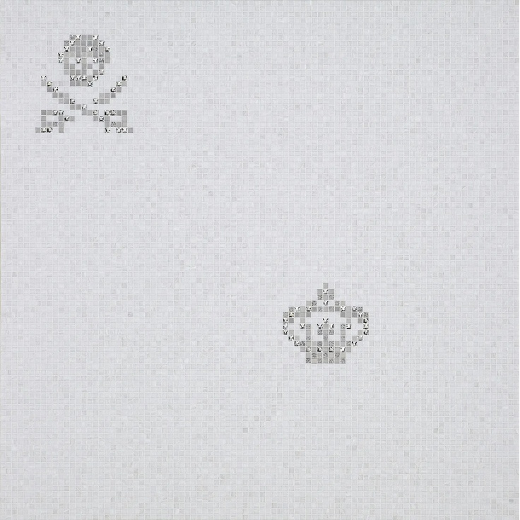 Bisazza Decori 10 С000415641 Skulls & Crowns White Mozaika 96,8x96,8 cm, Włochy - zdjęcie 1 Bisazza Decori 10 С000415641 Skulls & Crowns White Mozaika 96,8x96,8 cm, Włochy - zdjęcie 1