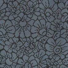 Bisazza Decori 10 06001577VL Graphic Flowers Black Mosaico 129,1x129,1 cm, Itália - foto 1 - foto 1