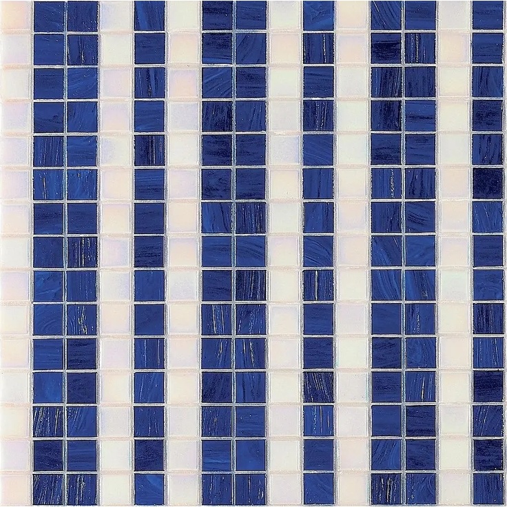 Bisazza Decori 20 С000052112 Righe Bianco Blu Mozaik 32,2x32,2 cm, Italien - foto 1 Bisazza Decori 20 С000052112 Righe Bianco Blu Mozaik 32,2x32,2 cm, Italien - foto 1